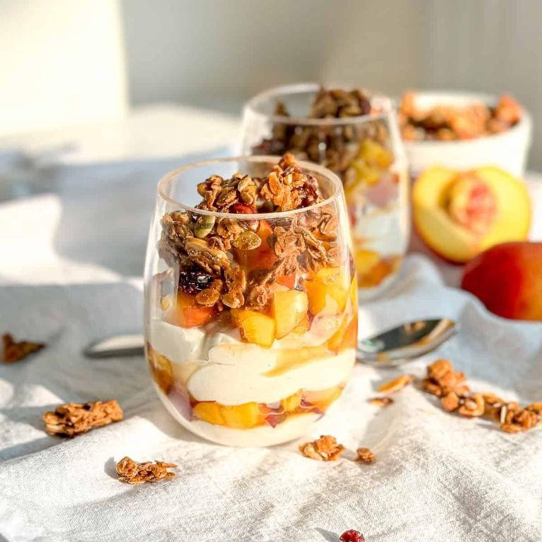 Peach and Yogurt Parfait