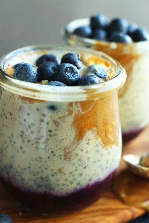 Peanut Butter Jelly Chia Bowl