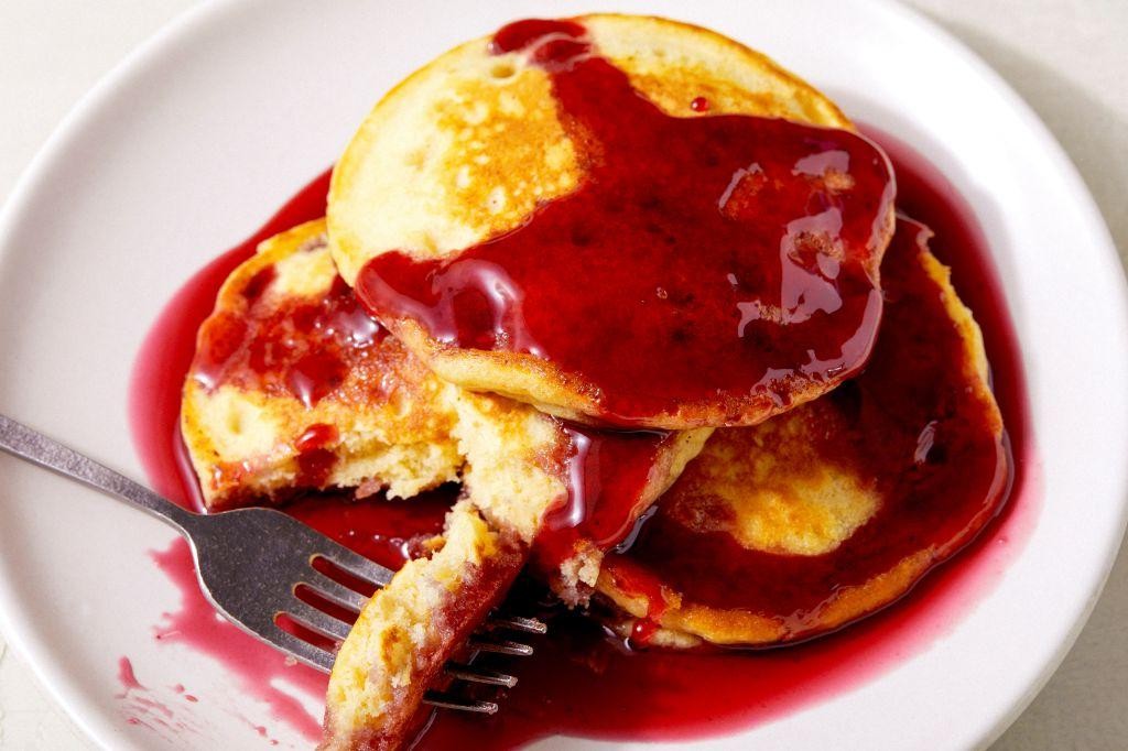 Peanut Butter Jelly Souffle Pancakes