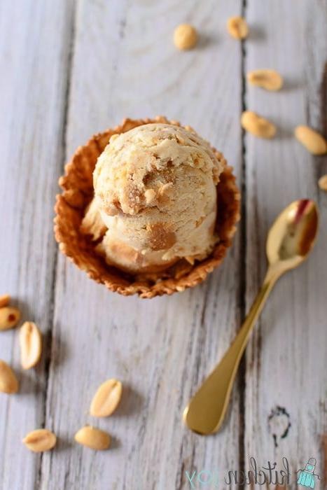 Peanut Butter Swirl Fried Ice Cream