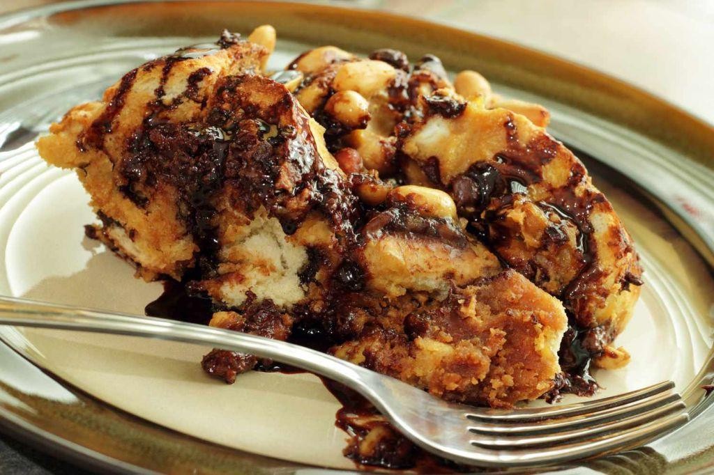 Peanut Butter Whiskey Bread Pudding