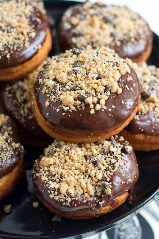 Peanut Butter Whiskey Glazed Donuts