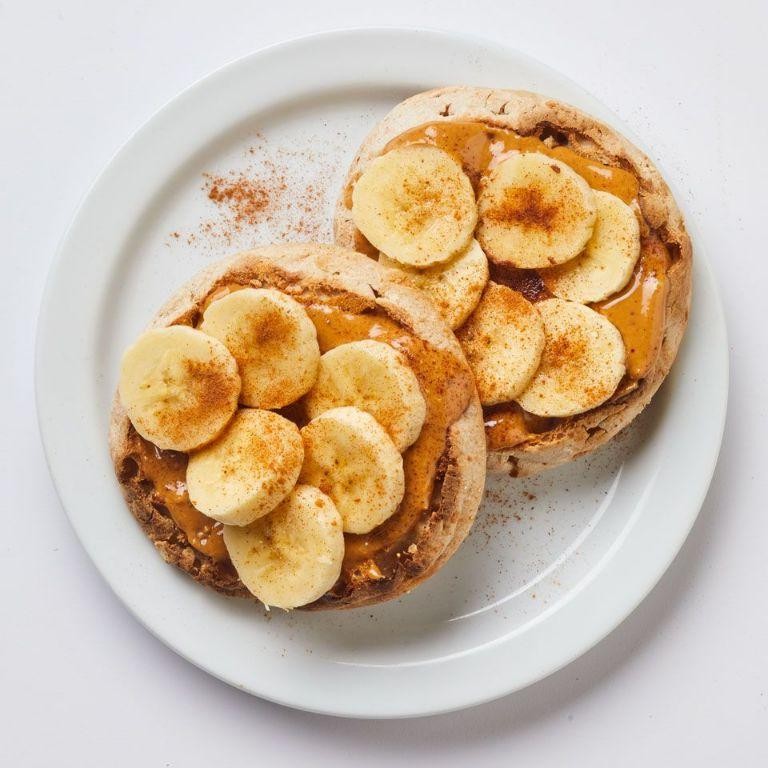 Peanut Butter and Banana English Muffins