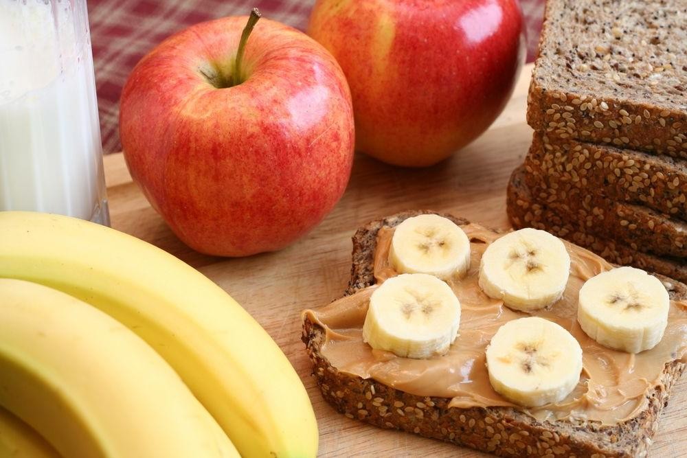 Peanut Butter and Banana Open Faced Sandwich
