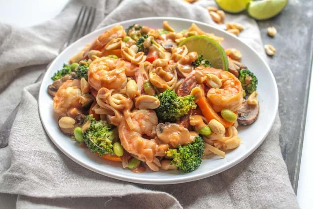 Peanut Sauce Mixed Seafood Stir Fry