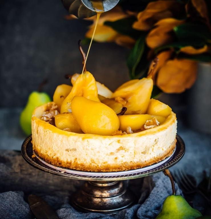 Pear and Ginger Cheesecake