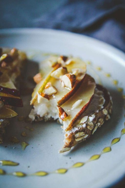 Pear and Ricotta Toast with Almonds
