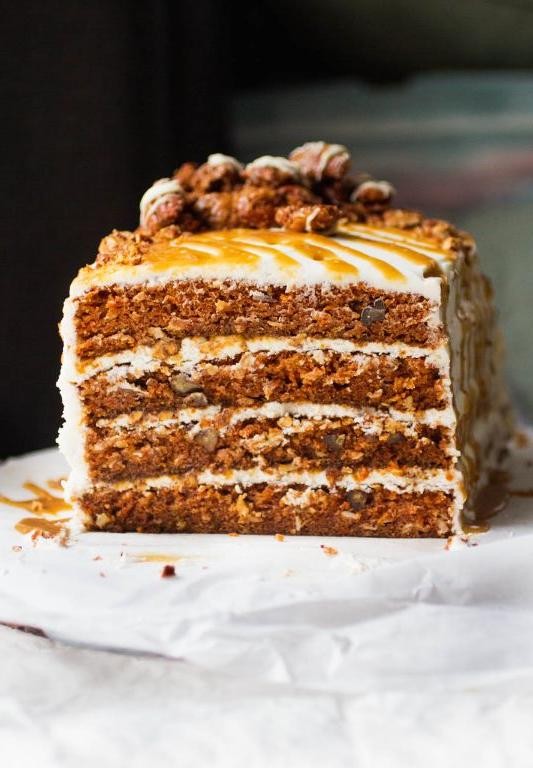Pecan Flour Carrot Cake