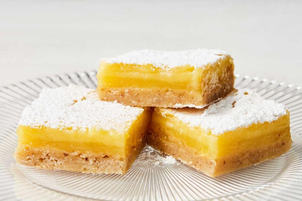 Pecan Flour Lemon Bars