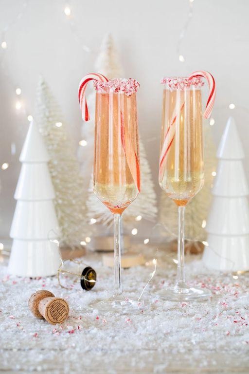 Peppermint Champagne Cocktail
