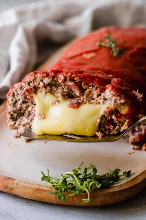 Pepperoni and Cheese Stuffed Meatloaf