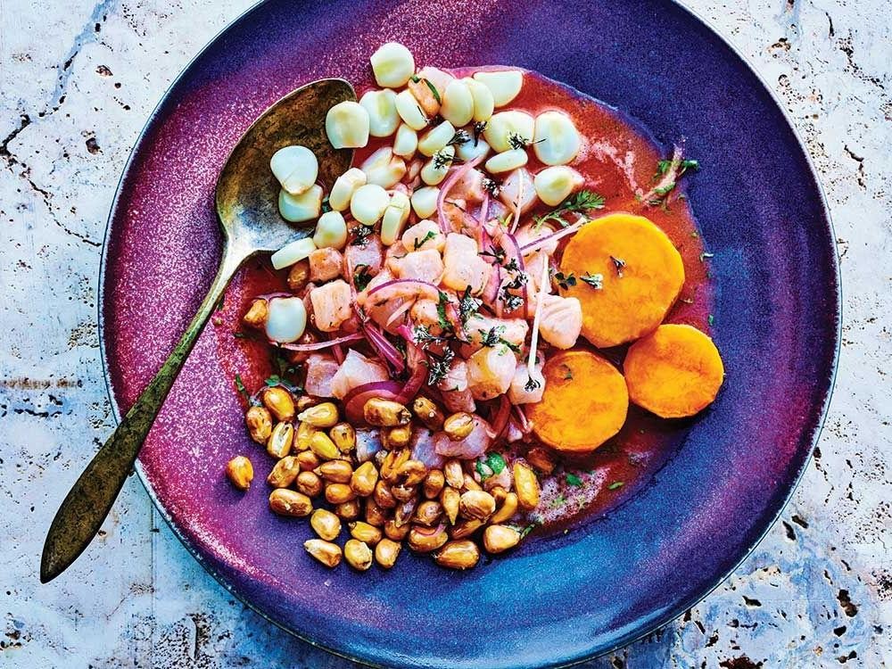 Peruvian Ceviche with Beetroot and Orange