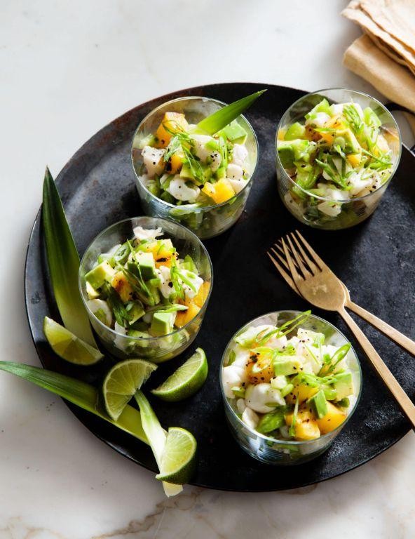 Peruvian Ceviche with Grilled Pineapple