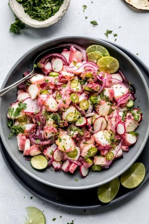 Peruvian Ceviche with Octopus and Shrimp