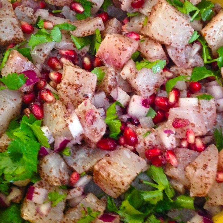 Peruvian Ceviche with Pomegranate Seeds
