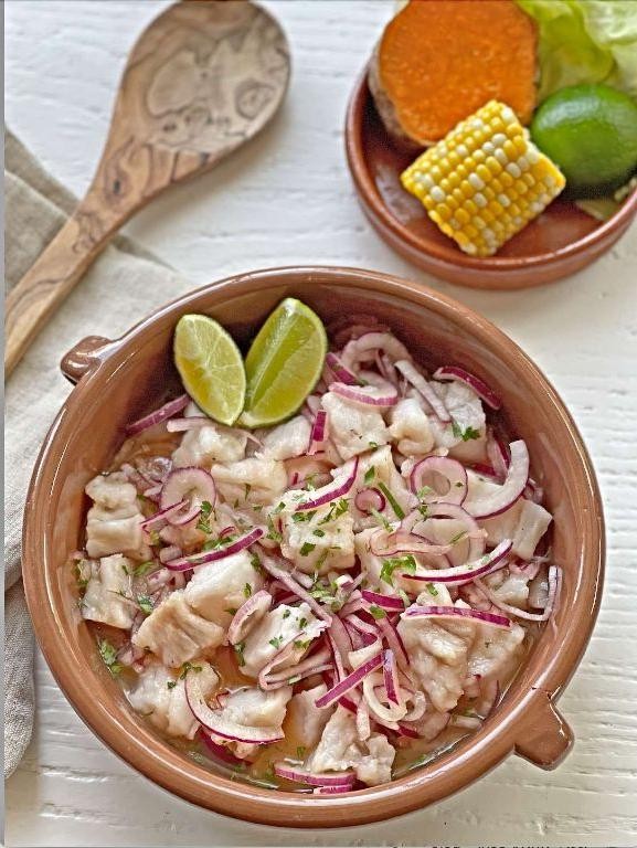 Peruvian Ceviche with Red Onion and Cilantro