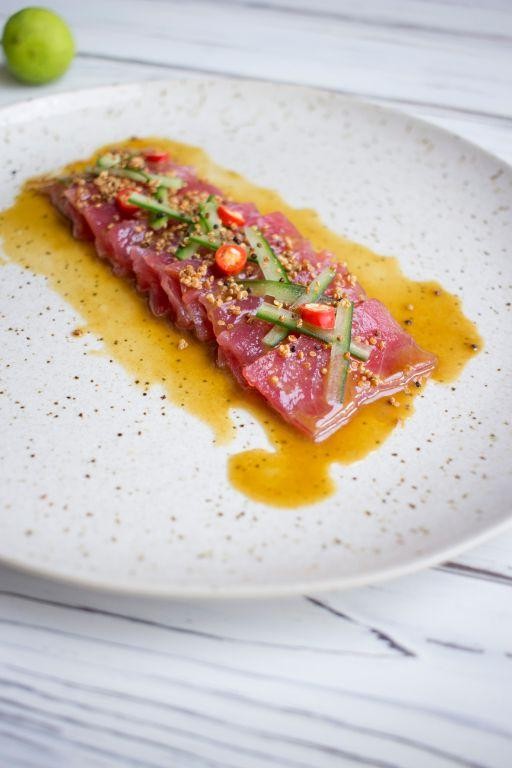 Peruvian Ceviche with Tuna and Sesame Seeds