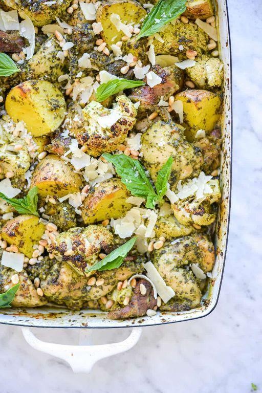 Pesto Chicken Leg Quarter Casserole