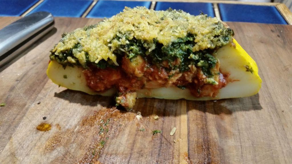 Pesto Chicken Stuffed Patty Pan Squash