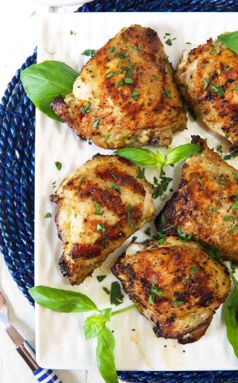 Pesto Grilled Chicken Thighs