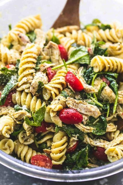 Pesto Pasta and Chicken Hearty Salad