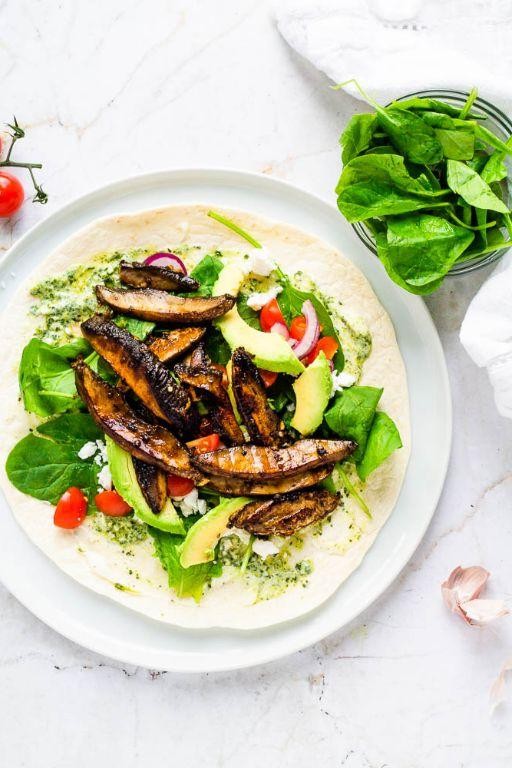 Pesto Portobello Mushroom Wrap