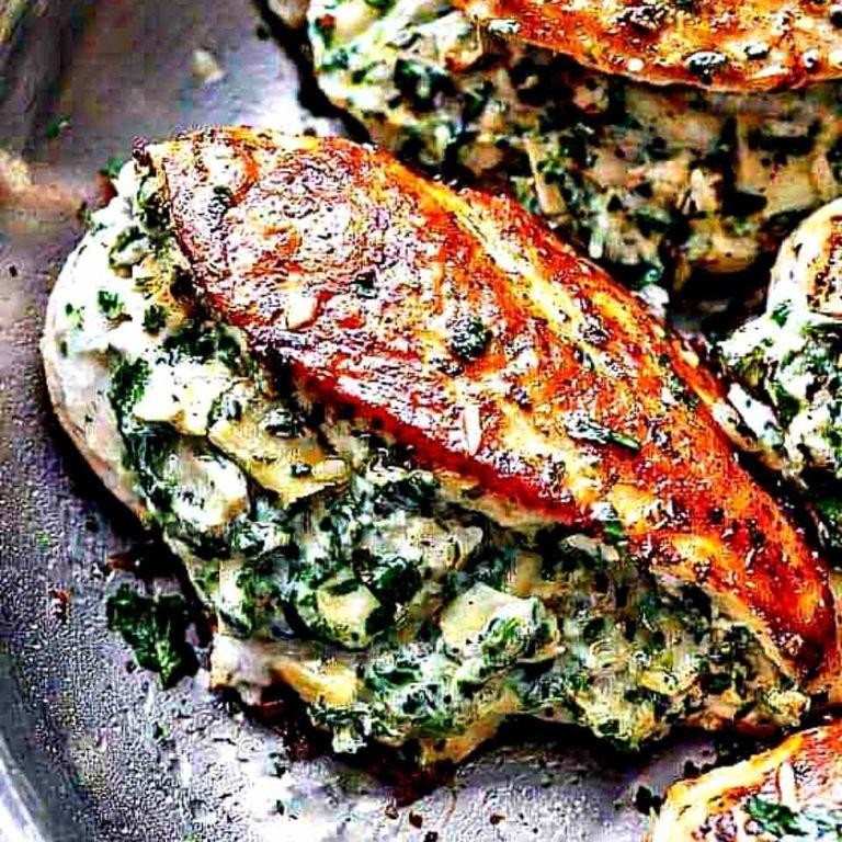Pesto and Mozzarella Stuffed Swordfish