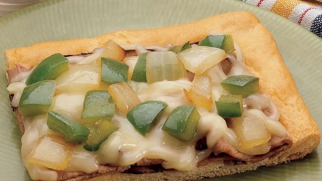 Philly Cheesesteak Crescent Roll Pizza