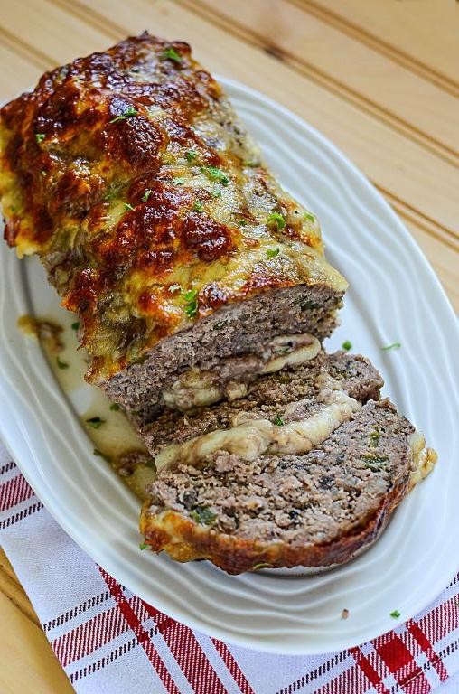 Philly Cheesesteak Stuffed Meatloaf