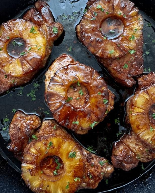 Pineapple Teriyaki Thick Cut Pork Chops