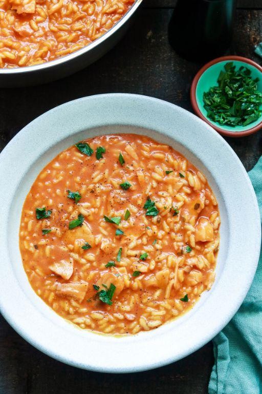 Pink Sauce Mushroom Risotto