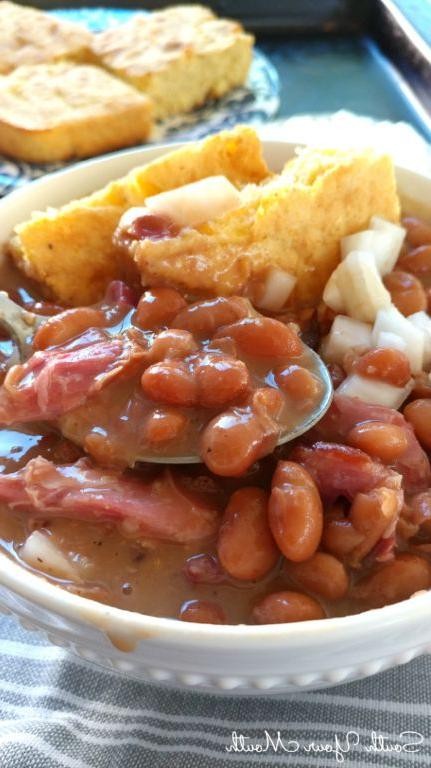 Pinto Beans and Ham Hocks with Cornbread