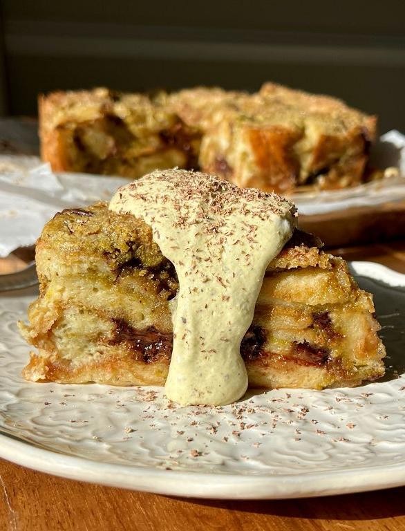 Pistachio Bread Pudding
