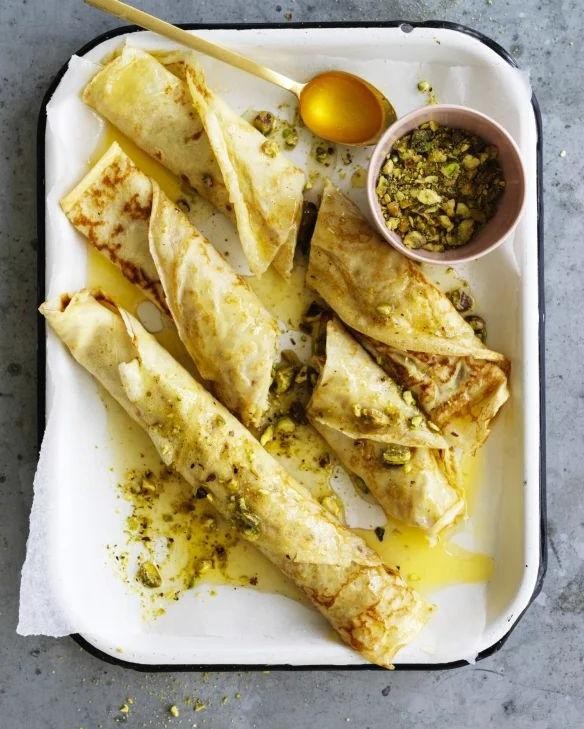 Pistachio Crepes