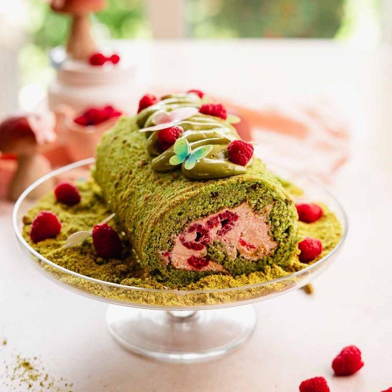 Pistachio Roll Cake