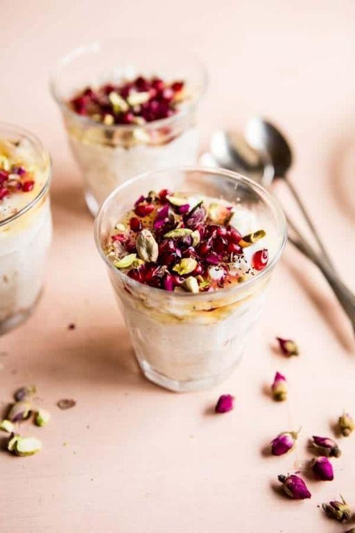 Pistachio Rose Water Pudding