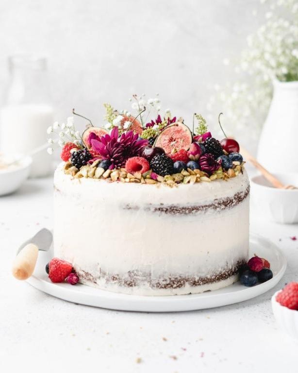 Pistachio Rosewater Wedding Cake