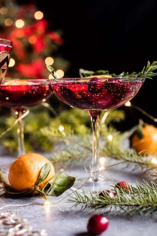 Poinsettia Vodka Spritzer