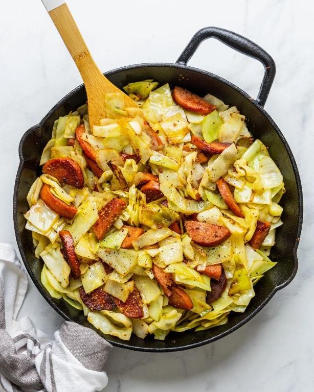 Polish Cabbage and Kielbasa Skillet