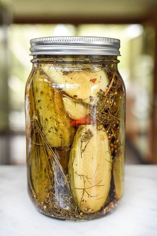 Polish Dill Pickles with Garlic and Chili