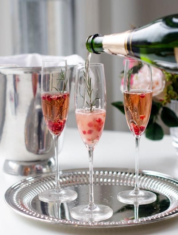 Pomegranate Champagne Mocktail