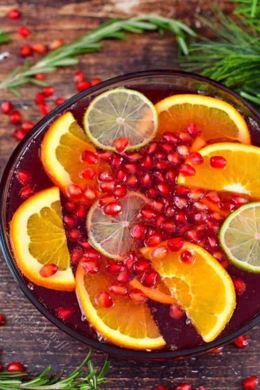 Pomegranate Fizz Champagne Punch
