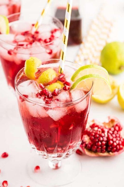 Pomegranate Limeade Sparkler
