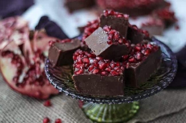 Pomegranate Molasses and Walnut Fudge