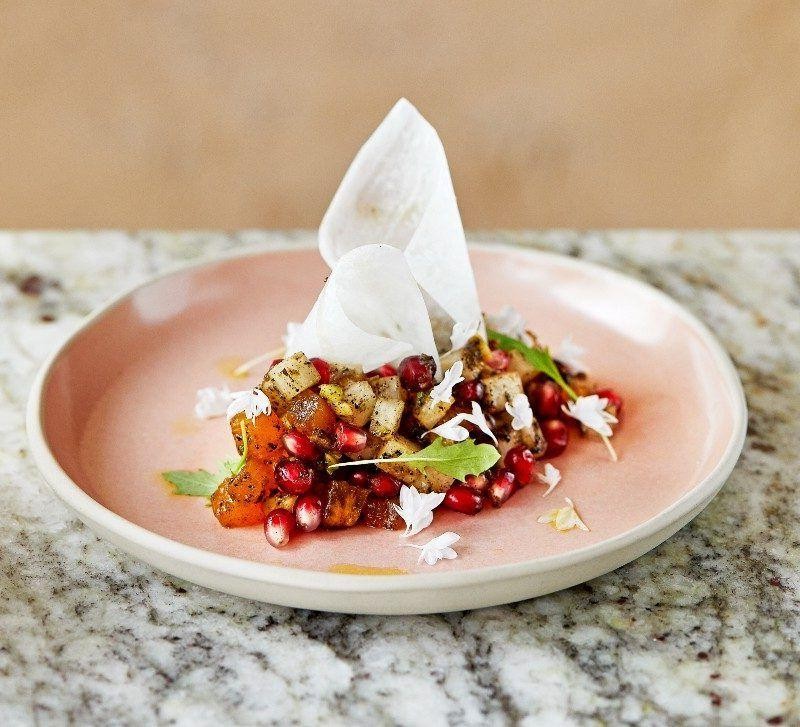 Pomegranate Shrimp Ceviche