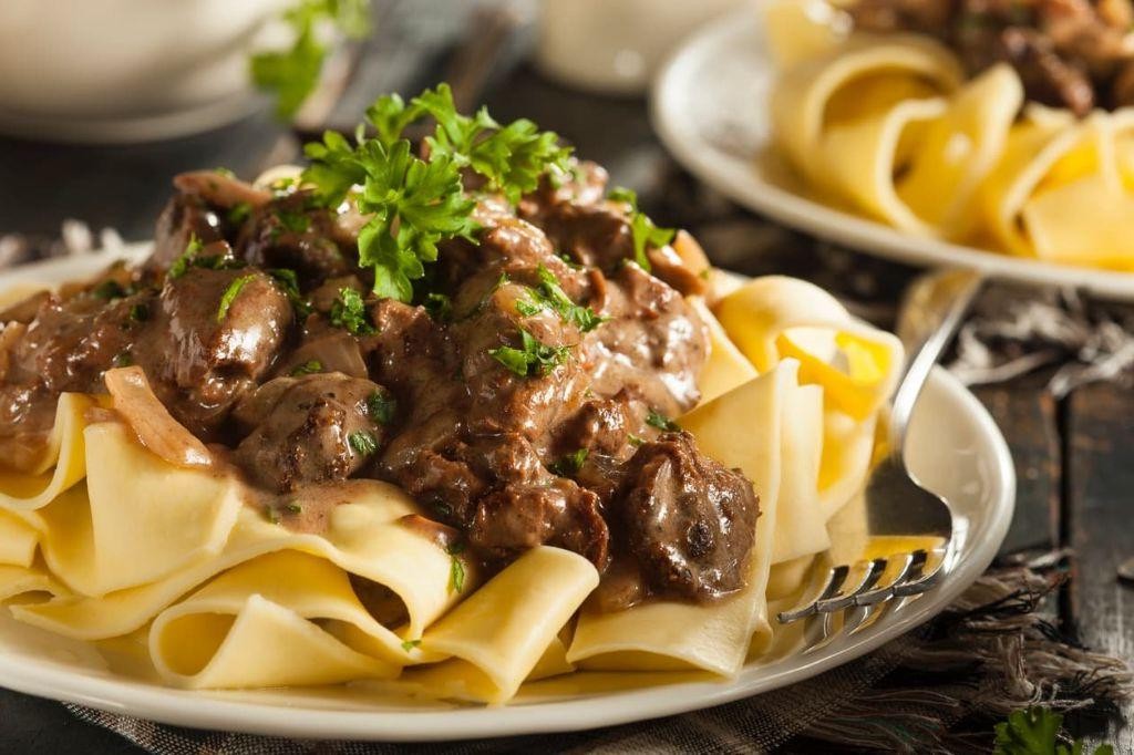 Porcini Mushroom and Beef Stroganoff