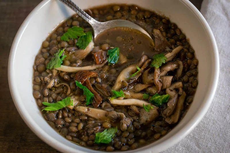 Porcini Mushroom and Lentil Stew