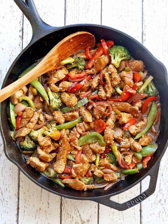 Pork Sirloin Stir-Fry with Vegetables