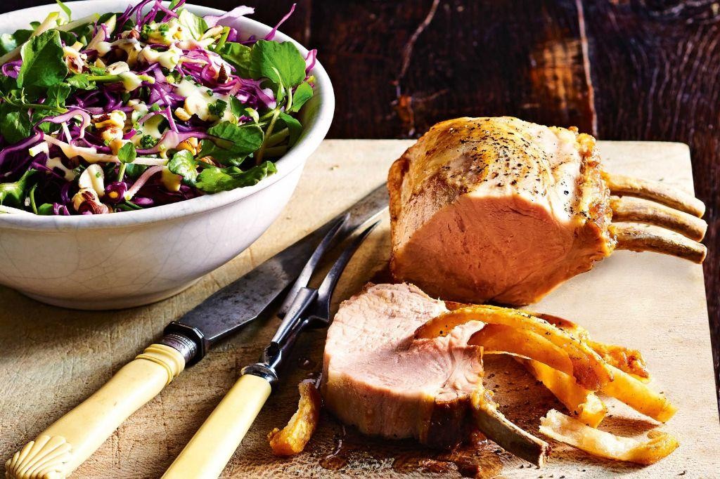 Pork Sirloin and Apple Slaw