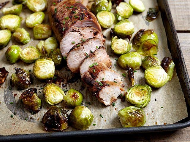 Pork Sirloin and Brussels Sprouts Skillet